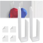 Acrylic Wall Mounted Hat Hook - 2PCS Baseball Cap Organizer, Multi-Purpose Hat Holder, White Hat Hangers